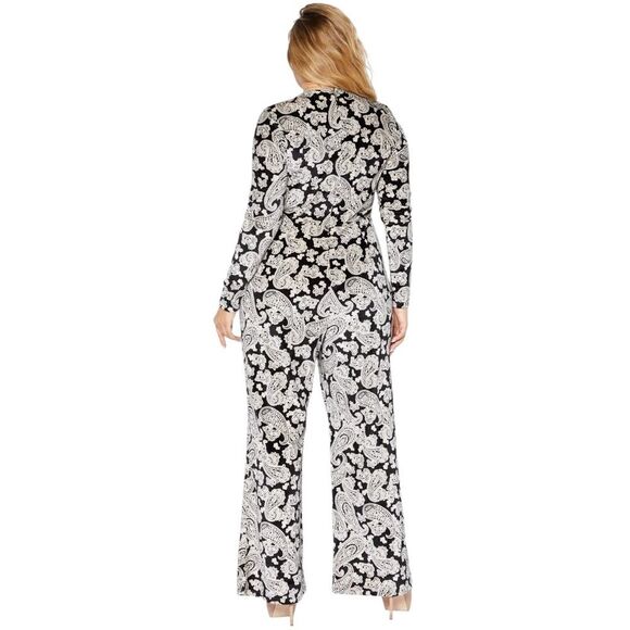 Michael Kors Paisley Print Velvet Jumpsuit Size XL - Picture 2 of 16